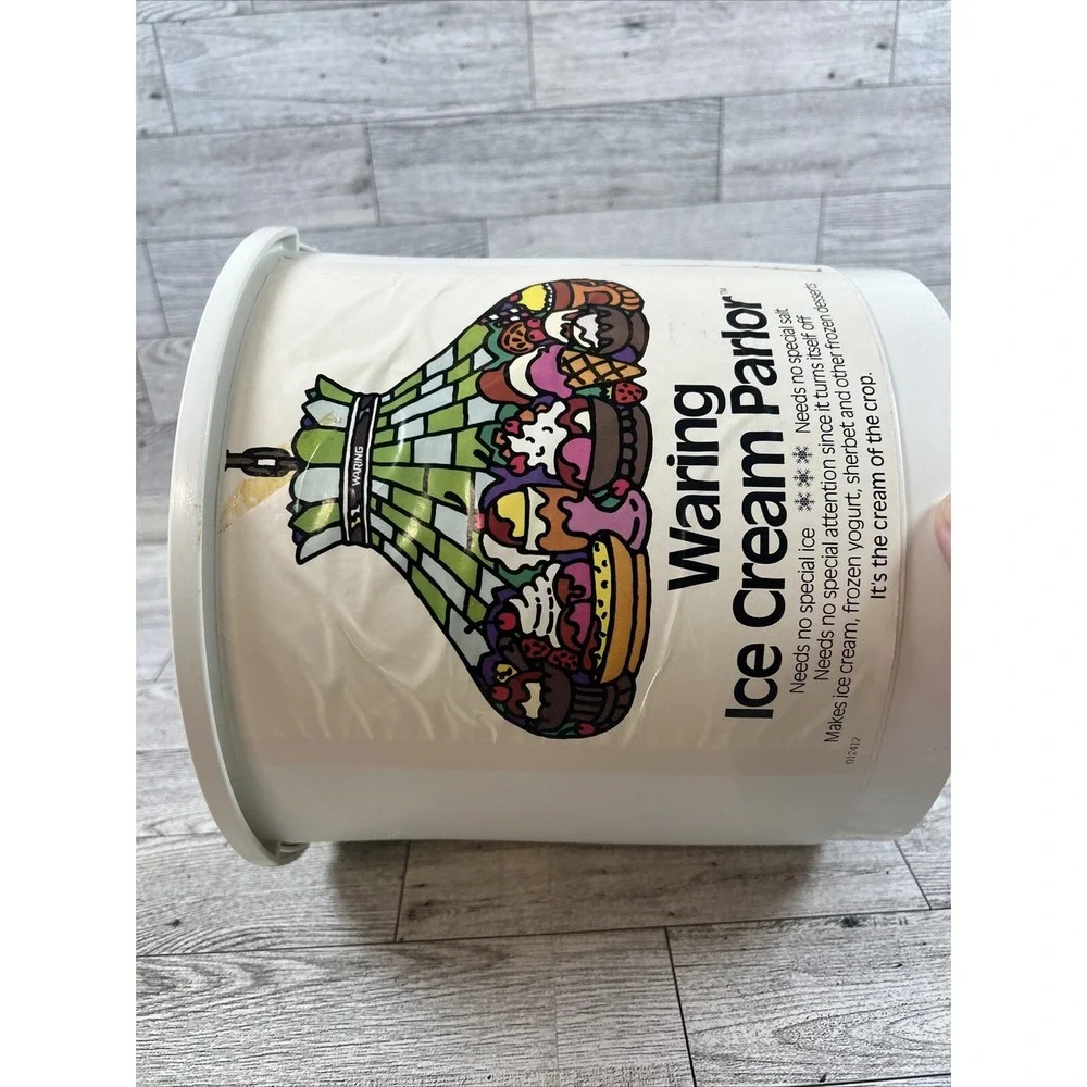 Waring Ice‎ Cream Parlor Freezer Maker Replacement Part Bucket & Recipe Book